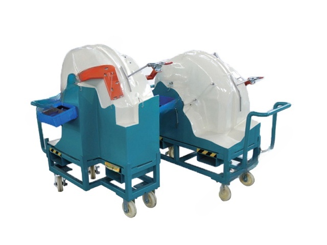 Wheel cover nailing tooling
